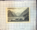 Original Old Antique Print Milford Sound South Island New Zealand 1889 19th