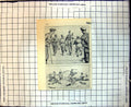 Original Old Antique Print Sketches Men Playing Golf Checked Trousers Bonnets