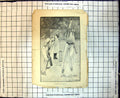 Original Old Antique Print Caught Bowled Cricket Players Ball Lucien Davis