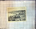 Antique Old Print View In Genoa Square Statue Town Harbour Ships Lighthouse