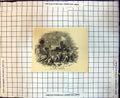 Original Old Antique Print 1376 St Albans Hawking Party Riders Horseback