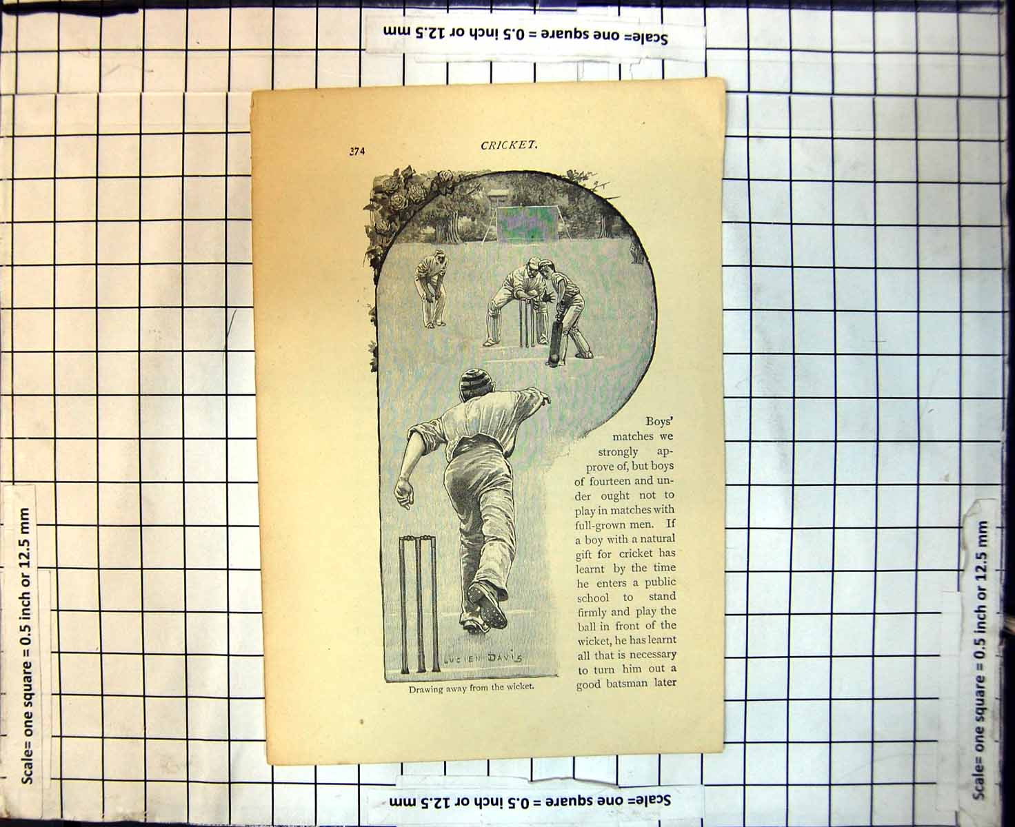 Old Cricket Drawing Away From Wicket Training Young Cricketers L Davis