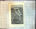 Original Old Antique Print Cricket Storer A Ball Wide On The Leg Side