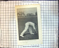 Original Old Antique Print Cricket S M J Woods Picking Up The Ball Running