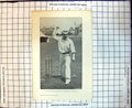 Original Old Antique Print Cricket A Player Illustrating A Doubtful Delivery