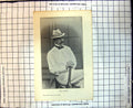 Original Old Antique Print Cricket Lord Harris Hat Bow Tie Cricket Bat
