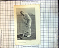 Original Old Antique Print Cricket S M J Woods Pull-Stroke