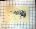 Original Old Antique Print Hunting In Marshes Hunters Horses Hounds Hare