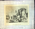 Old Antique Print Remains Temple Venus Rome T Ayler J & G Nicholls 1853 19th