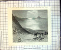 Original Old Antique Print Capri From Foot Vesuvius Looking Over Sea Island
