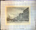 Old Antique Print Flinders Street West Melbourne Trams Horses Carts 1886 19th