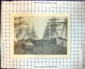 Original Old Antique Print Port Melbourne Australia Large Ships 1886Victorian
