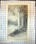 Original Old Antique Print Goulburn River Victoria Australia 1886Victorian