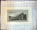 Original Old Antique Print Travelling In Russia Family Deer Building Hill