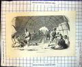 Antique Print Indian Medicine Feast Giving Indians Taste Medicine In Tent