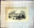 Original Old Antique Print Harbour Hong Kong Ships Bay Mountains 1843 19th