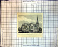 Original Old Antique Print Church Holy Sepulchre Auckland New Zealand