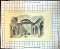 Original Old Antique Print St Stefano Square Fountain Bolgna 1890Victorian