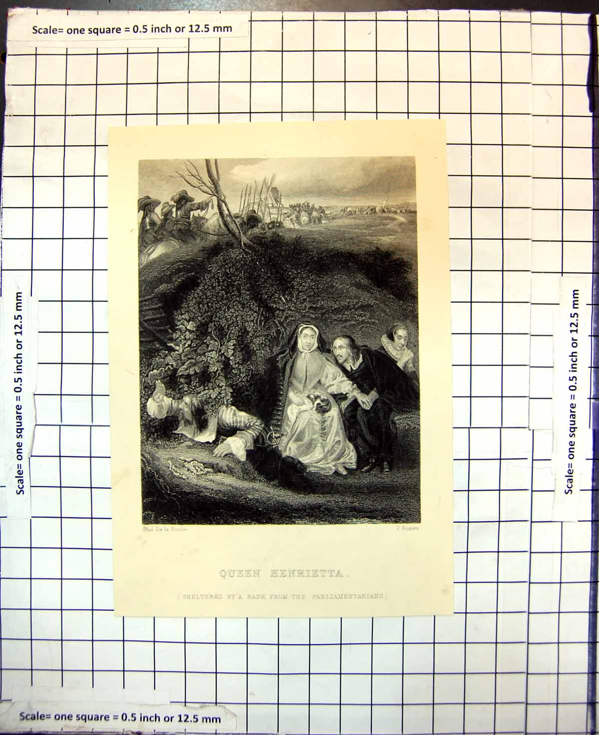 Old Queen Henrietta Sheltered By Bank From Parliamentarians J Rogers