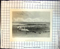Original Old Antique Print Alexandria Port City Ships Bay River
