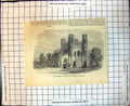 Original Old Antique Print Garrison Church Fort William Calcutta 1866 19th
