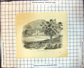Original Old Antique Print 1865 Knowle House And Park Kent 19th