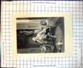 Old Print Fairfax Relaxing Armchair Book Feather Hat Set Armour L Hicks