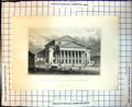 Original Old Antique Print Das K HU Nationaltheatre Zu Munchen Germany
