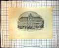 Original Old Antique Print Hotel De Ville Antwerp