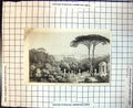 Original Old Antique Print View City From Gardens