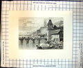 Old Antique Print Basle On Rhine Switzerland Pier Boats Landing S Prout