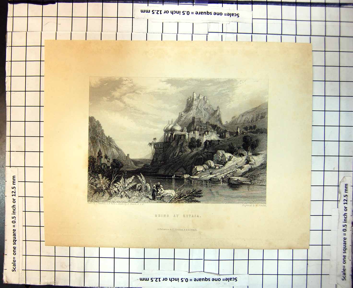 Old Print Ruins At Ettaia Castle Temple Hill Stanfield T Bacon E Finden