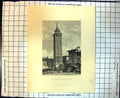 Original Old Antique Print Leaning Tower Saragoza J Lewis E Finden