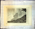 Antique Old Print View Summit North Cape Looking South Rugged Cliffs 1888 19th