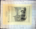 Original Old Antique Print Going Home From Church In Norway People Boat 1888