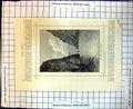 Original Old Antique Print Boat Naero Fjord Norway Mountains 1888Victorian