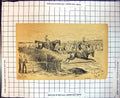 Original Old Antique Print Horse Race Dragons Cup Only Two In It Finch Mason