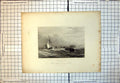 Old Fort Rouge Calais Spires Sailing Boats Rowing Boat Choppy Sea 127J