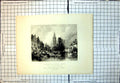 Antique Old Print Church Notre Dame From Marche Aux Meubles-Bruges Boats 136J