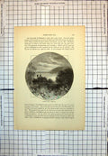Print Gabritar Point Gibralter View To Sea Local Foliage Plants Headland 142J