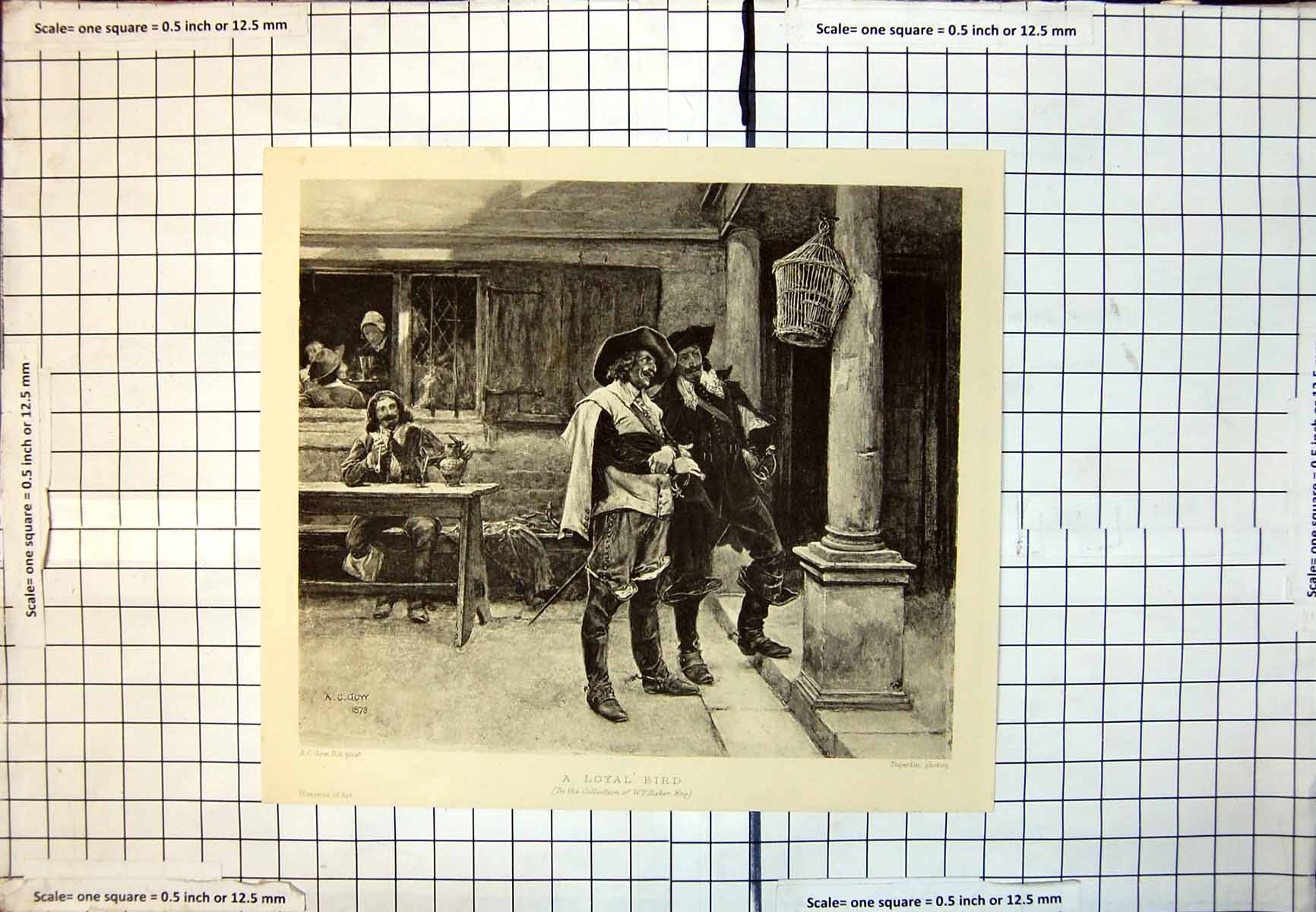 Old A Loyal Bird Caged Public House Cavaliers Hats Cloaks Bench 1893 155J 19th