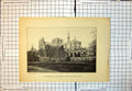 Old Print Peterborough Cathedral From South East Weeping Willow Trees 173J