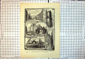 Antique Print Views Dundee High St Tower Murray Gate Wishart Arch Royal 187J