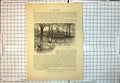 Old Print St. Albans From Verulam Cathedral Trees Hillside Vegetation 197J 20th