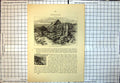 Old Print Ruins Barn Abotsbury Abbey Long Foliage Covered Wall Water 198J 20th