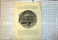 Antique Print Roman Wall Dorchester Sloped Stones Person Basket Dorset 202J