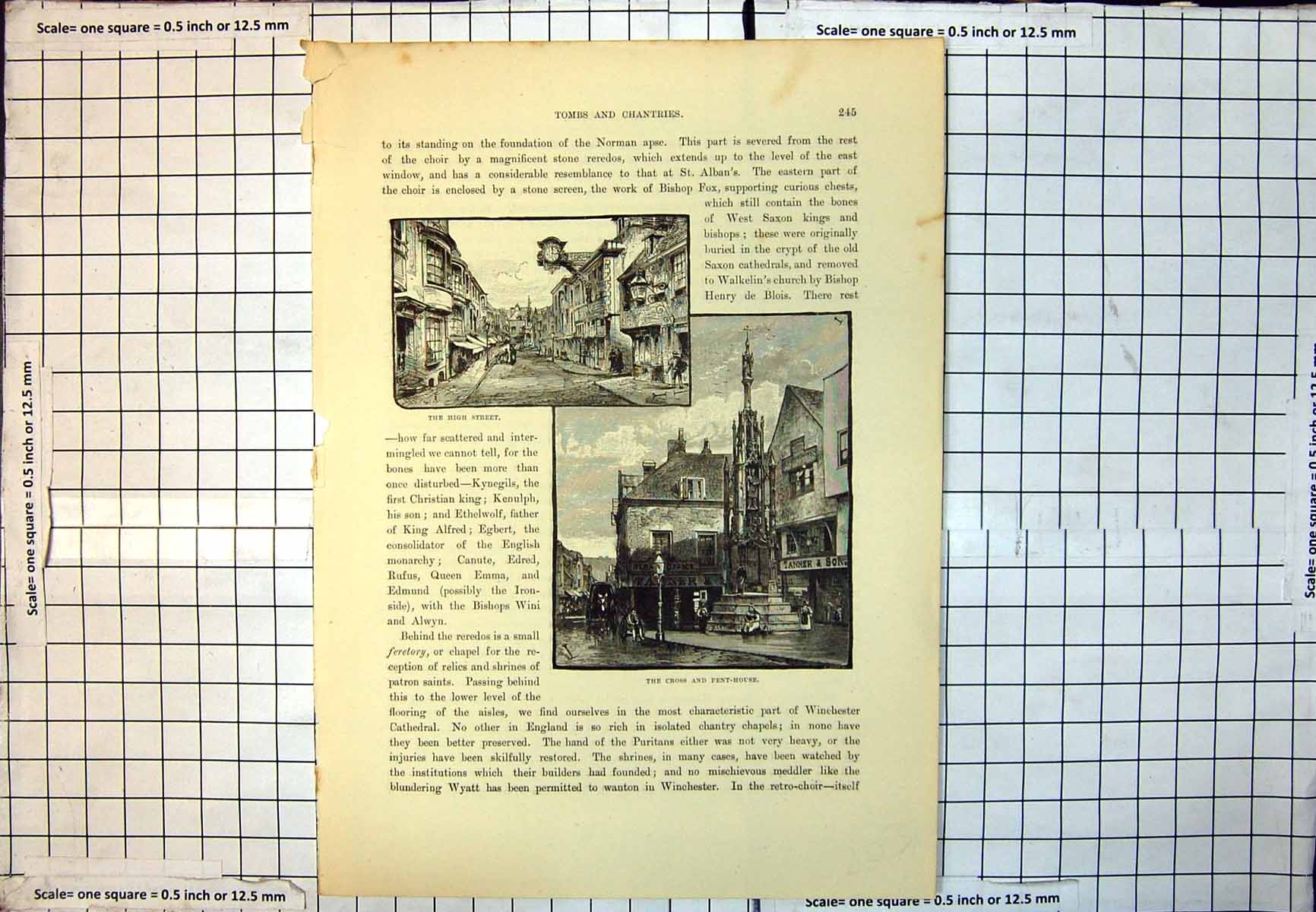 Old Hight Street Cross Pent-House Tanner& Son Ornate Clock Shops 203J