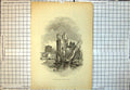 Old Print Eagle Tower Carnavon Castle Sailing Boats Rowing Below Cart 208J