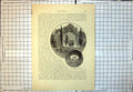 Original Old Antique Print Studland Church Ruins Cross In Churchyard Dorset 220J