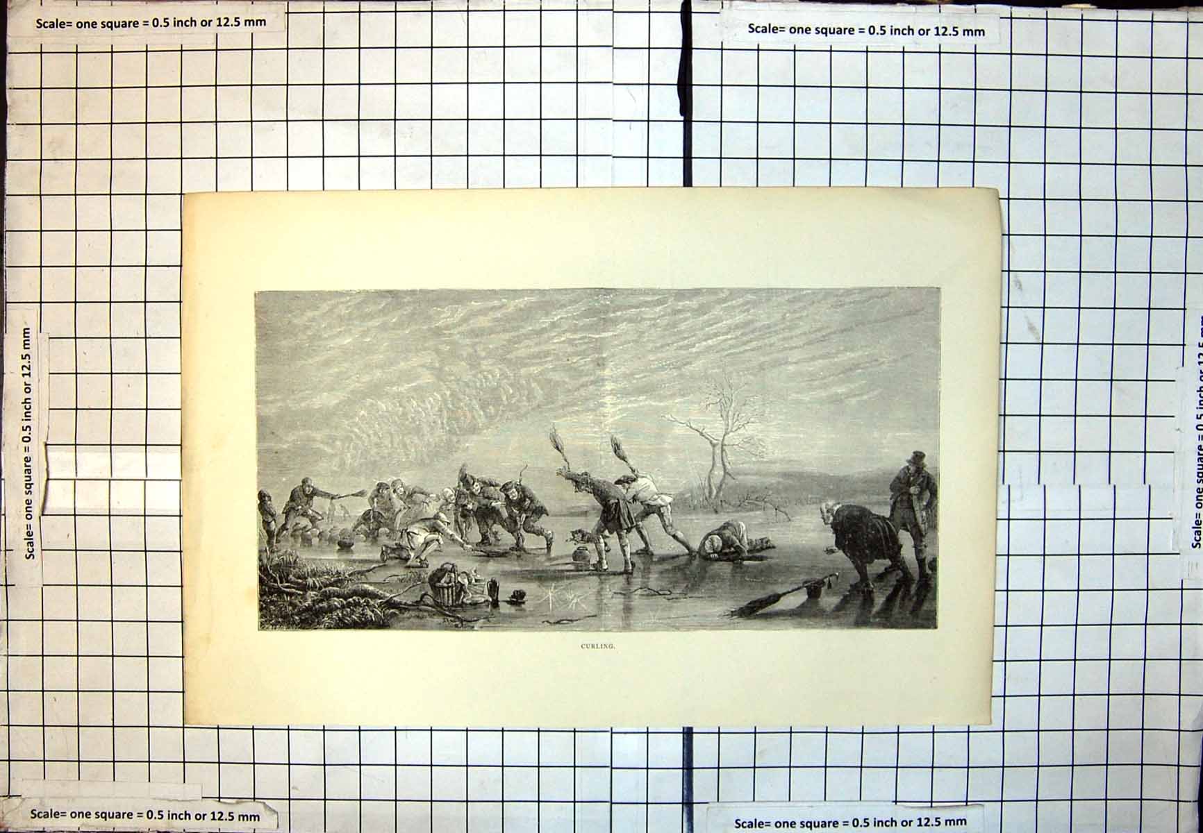 Old Curling Loch Brushing With Bound Twigs People Dog Wine Picnic 291J